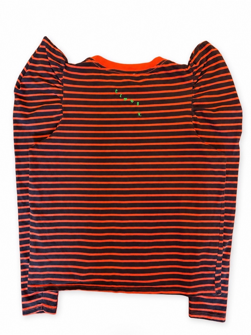 Clare V.  Stripe Puff-Sleeve Ringer Tee - Picture 2 of 3